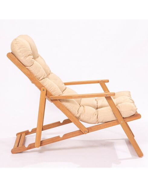 Chaise en Bois naturel - 66x110x48 cm
