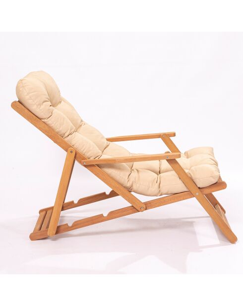 Chaise en Bois naturel - 66x110x48 cm