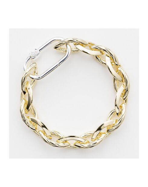Bracelet en Argent, Laiton & Oxyde de Zirconium