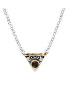 Collier en Argent, Laiton & Onyx noir