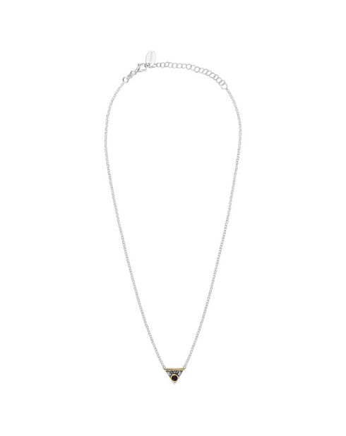 Collier en Argent, Laiton & Onyx noir