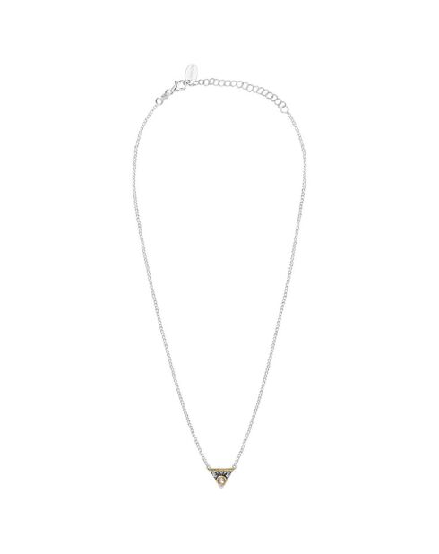 Collier en Argent, Laiton & Pierre de Lune
