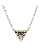 Collier en Argent, Laiton & Pierre de Lune