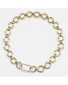 Collier en Argent, Laiton & Oxyde de Zirconium
