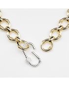 Collier en Argent, Laiton & Oxyde de Zirconium