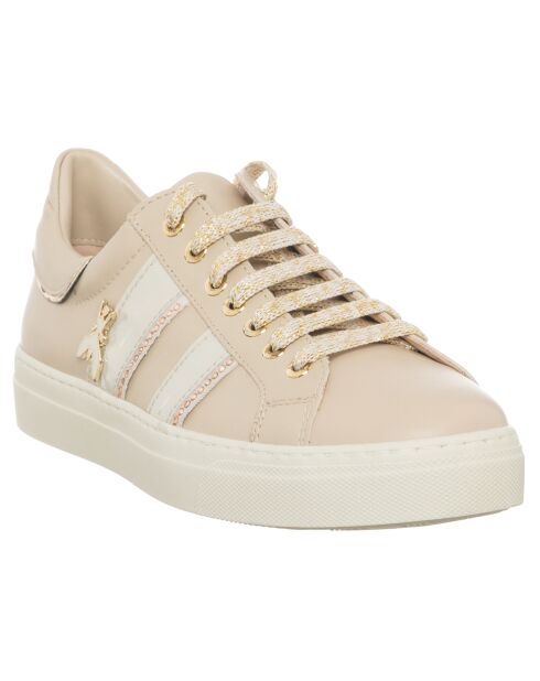 Sneakers en Cuir Peno beiges