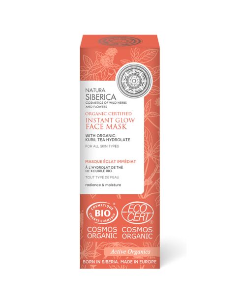 Mascarilla facial orgánica Kuril Tea Instant Radiance - 75 ml