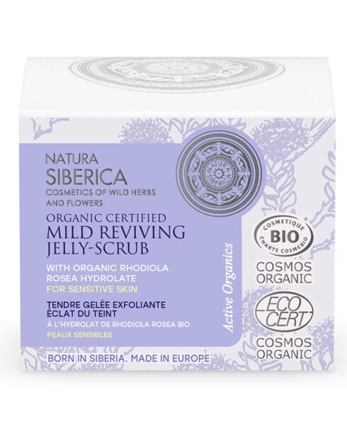 Gelatina facial orgánica exfoliante suave de Rhodiola Rosea, 50 ml