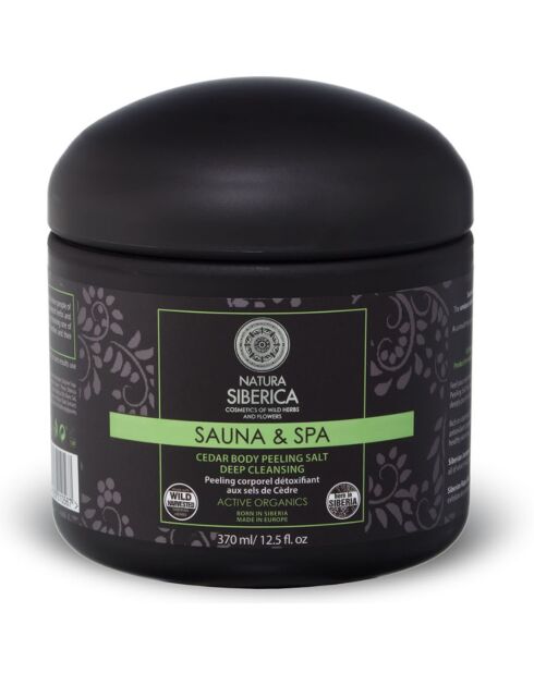 Exfoliante corporal Sauna & Spa con sales de cedro, 370 ml