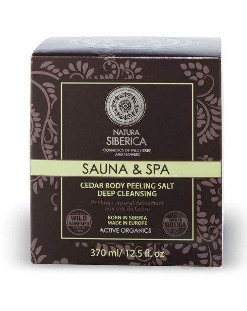 Exfoliante corporal Sauna & Spa con sales de cedro, 370 ml
