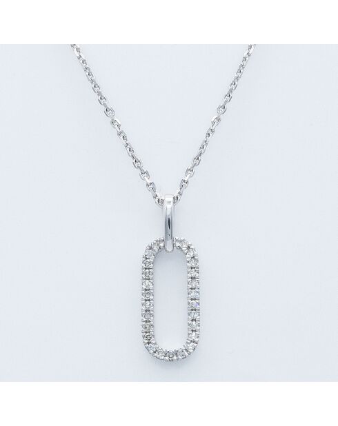 Pendentif Diamants 0.1 ct or blanc