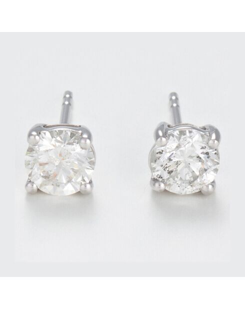 Pendientes de oro blanco de 2 quilates con diamantes