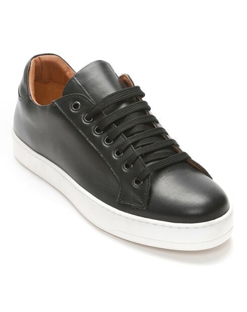 Zwarte leren sneakers van Remi