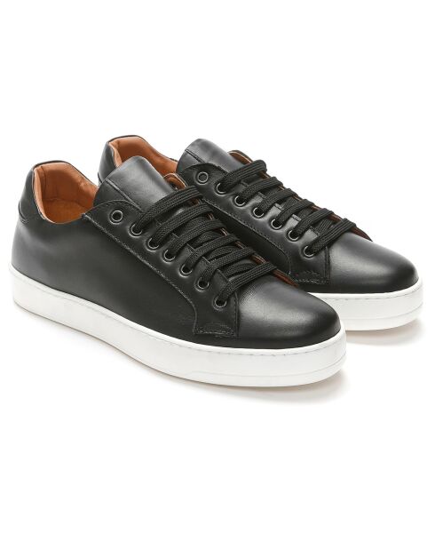 Zwarte leren sneakers van Remi
