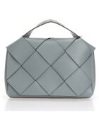 Enyo blauwgrijze leren handtas - 30x12x23 cm