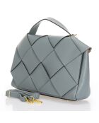 Enyo blauwgrijze leren handtas - 30x12x23 cm