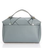 Enyo blauwgrijze leren handtas - 30x12x23 cm