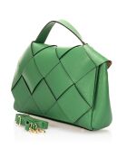 Borsa a mano Enyo in pelle verde - 30x12x23 cm