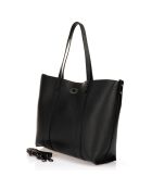 Borsa a tracolla Luna in pelle nera - 45x12x29 cm
