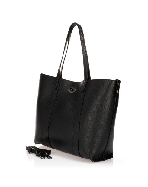 Borsa a tracolla Luna in pelle nera - 45x12x29 cm