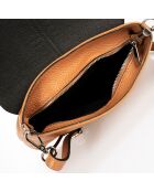 Sac bandoulière en Cuir Hannah cognac - 24x6x17 cm
