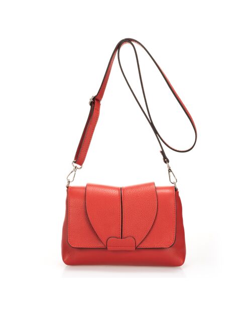 Borsa a tracolla Hannah in pelle rossa - 24x6x17 cm