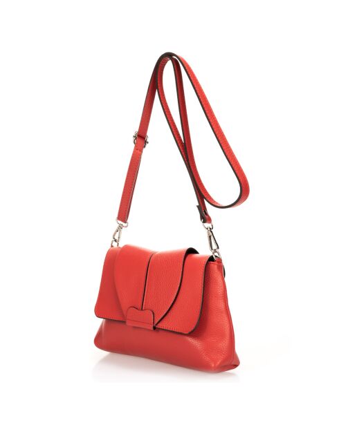 Borsa a tracolla Hannah in pelle rossa - 24x6x17 cm