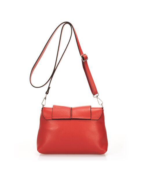 Borsa a tracolla Hannah in pelle rossa - 24x6x17 cm