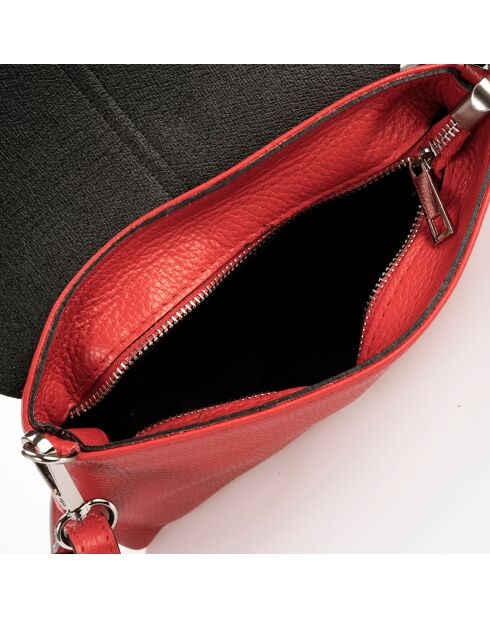 Borsa a tracolla Hannah in pelle rossa - 24x6x17 cm