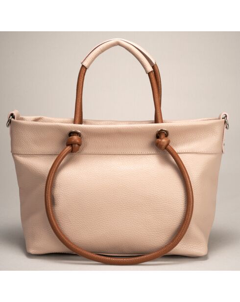 Sac cabas en Cuir Ivy rose - 29x16x23 cm