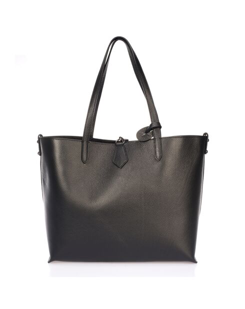 Borsa a tracolla nera Ella in pelle - 46x12x30 cm