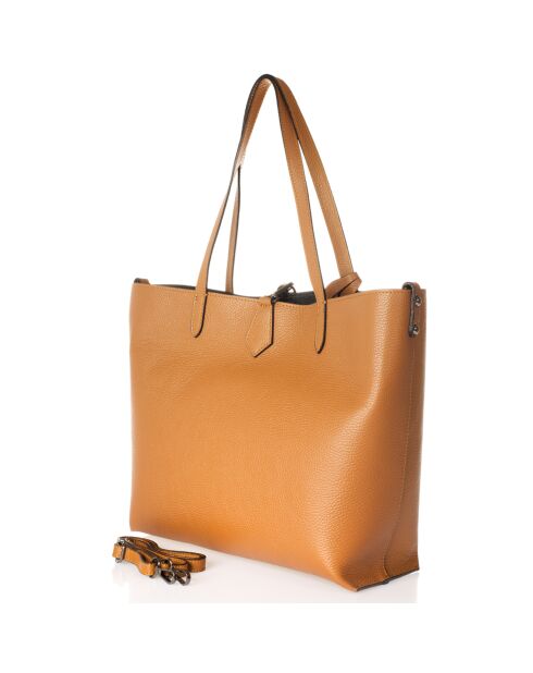 Borsa a tracolla Ella in pelle cognac - 46x12x30 cm