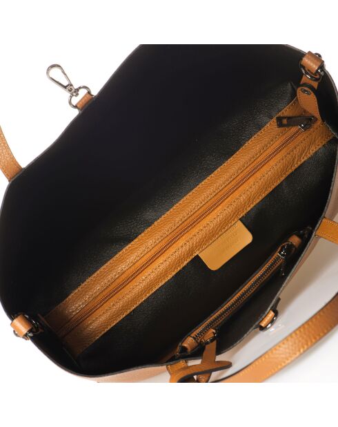 Borsa a tracolla Ella in pelle cognac - 46x12x30 cm