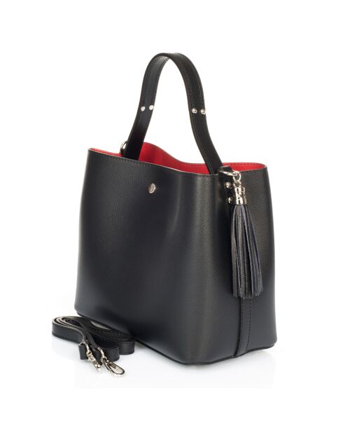 Borsa Vivian in pelle nera - 27x13x22 cm