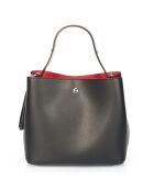 Borsa Vivian in pelle nera - 27x13x22 cm