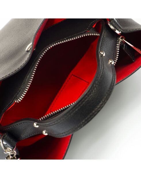 Borsa Vivian in pelle nera - 27x13x22 cm