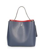 Borsa Vivian in pelle blu - 27x13x22 cm