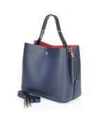 Borsa Vivian in pelle blu - 27x13x22 cm