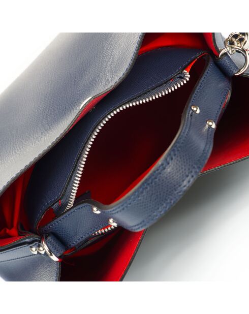 Borsa Vivian in pelle blu - 27x13x22 cm