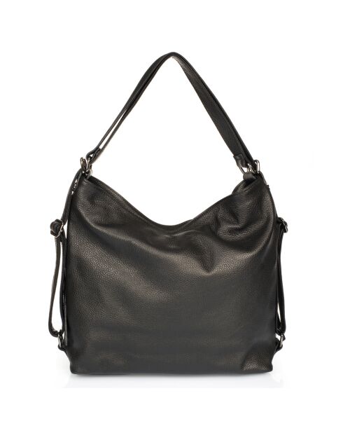 Borsa a tracolla Zoe in pelle nera - 42x10x32 cm