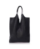 Borsa a tracolla Evelyn in pelle nera - 37x7x40 cm