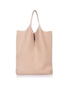 Borsa a tracolla Evelyn in pelle rosa nude - 37x7x40 cm