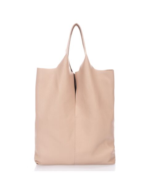 Borsa a tracolla Evelyn in pelle rosa nude - 37x7x40 cm