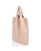 Borsa a tracolla Evelyn in pelle rosa nude - 37x7x40 cm