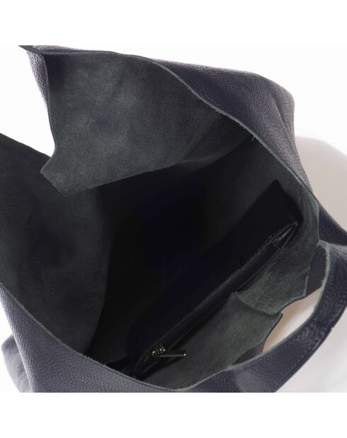 Borsa a tracolla Evelyn in pelle blu marino - 37x7x40 cm