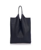 Borsa a tracolla Evelyn in pelle blu marino - 37x7x40 cm