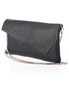Sac bandoulière en Cuir Mina noire - 26x2x18 cm