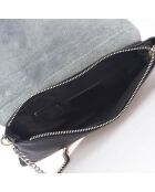 Sac bandoulière en Cuir Mina noire - 26x2x18 cm