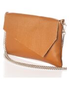 Sac bandoulière en Cuir Mina cognac - 26x2x18 cm