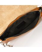Sac bandoulière en Cuir Mina cognac - 26x2x18 cm